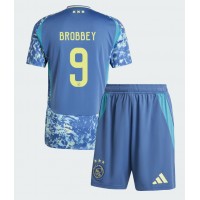 Camisa de Futebol Ajax Brian Brobbey #9 Equipamento Secundário Infantil 2024-25 Manga Curta (+ Calças curtas)